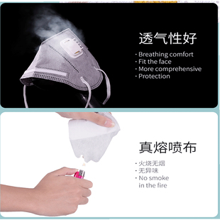 N9口罩防尘透气高效工业粉尘打磨雾霾电焊易呼吸活性炭头戴N9
