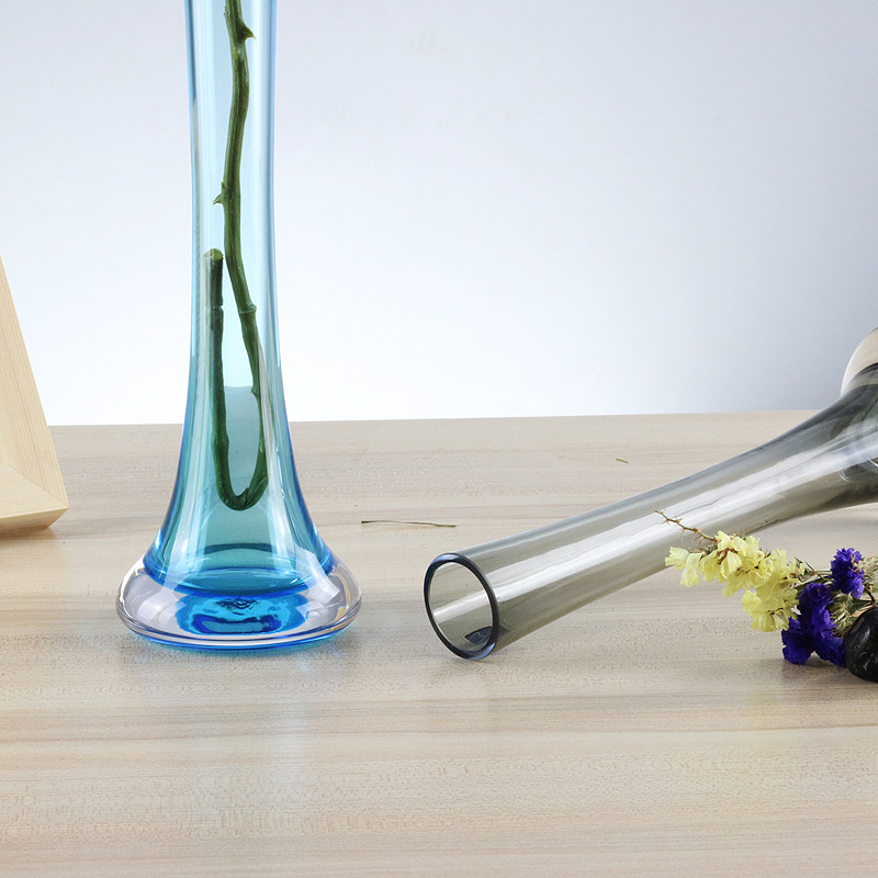 瓶玻璃干小新文艺小口现代欧式客厅摆设彩色插瓶