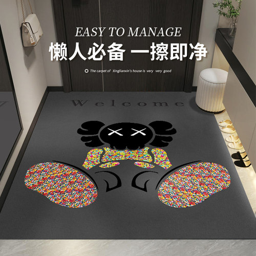 入户门地垫门口进门垫耐脏防滑免洗pvc加厚可擦脚垫地毯玄关门外