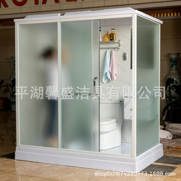 整体淋浴房一体式淋浴房干湿分离带马桶厕所出租屋浴室