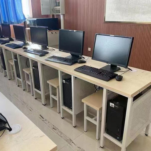 机房电脑桌教室培训桌学生多媒体电脑桌隐藏式电脑桌嵌入式电脑桌