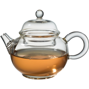 莹烁玻璃茶壶 容山堂 耐s热家用泡茶壶小号单壶过滤泡茶器功夫茶