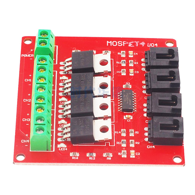 电子积木4路开关模块 MOSFET开关 IRF540隔离功率模块