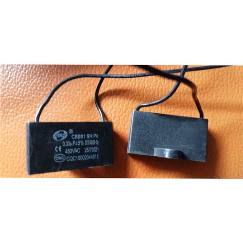 50个 SENJU正品CBB61启动电容风扇电机 0.33UF450VAC 0.33UF 带线