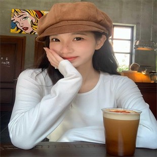黑色内搭Y休闲宽松显瘦 芝士兔 白色T恤长袖 r圆女打底领基础衫 款