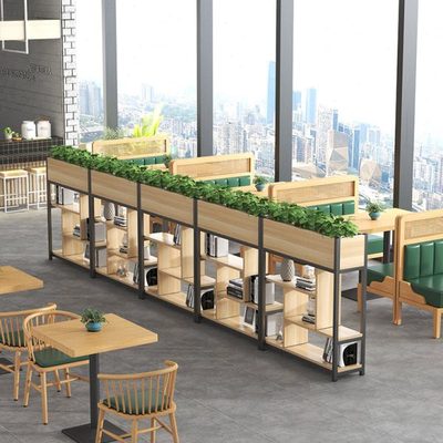 办公室铁艺工位屏风隔断柜墙置物架落地餐厅围栏卡座绿植室内花架