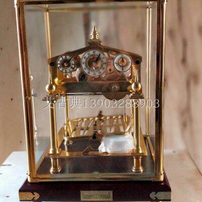 欧式纯铜镀金趣味娱乐翻版滚球座钟精品12秒