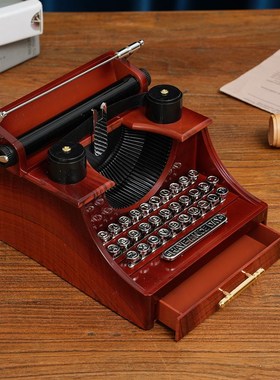 复古怀旧家居装饰j品摆件书房摆设店铺橱窗陈列打字机模型摄影道
