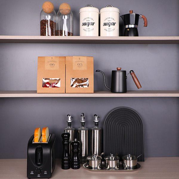 轻奢现代样板间厨房摆件组合装饰品不锈钢调味罐砧板油壶软装道具,家居饰品,家饰软装搭配套装,淘宝优惠券,粉丝福利购,淘宝优惠卷