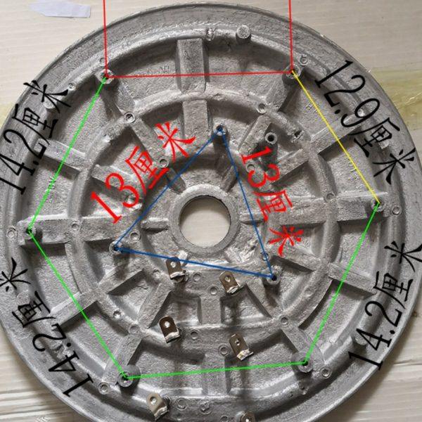 大电饭锅加热盘配件老式通用三角4000W36L45L圆形发电热盘发热板