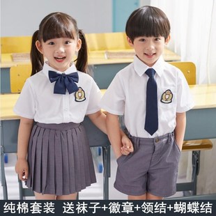 裝 新款 幼兒園園服夏裝 學(xué)院英倫風業(yè)照服夏季 N兒童班服小學(xué)畢生校