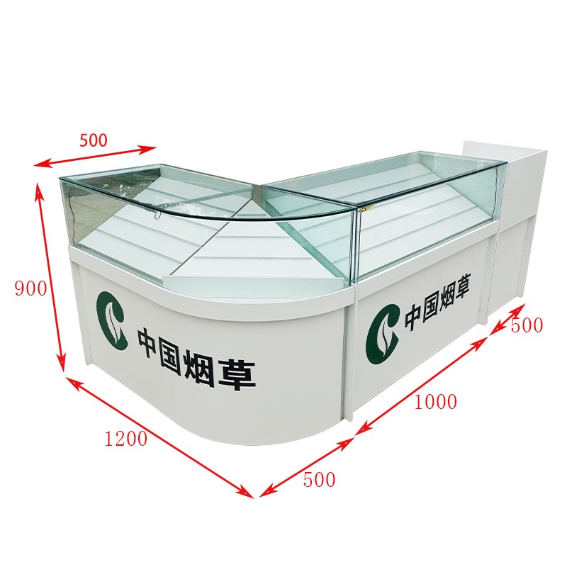 超市烟柜玻璃展示柜收银台一体便利店木质烟柜烟酒柜背柜定制