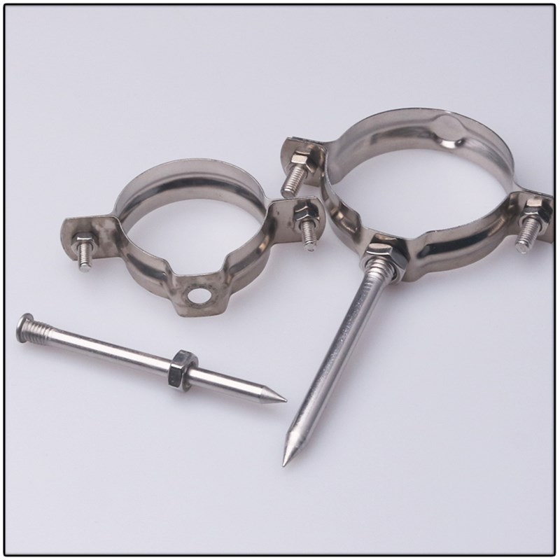 尖尾尖头PVCPPR管卡管夹全不锈钢可拆卸抱箍吊码卡子固定支架110