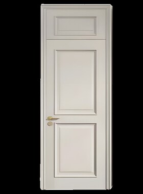 法式门室内木门奶油风平门门楣加房间门装门烤漆静音卧室门