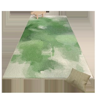 长条床边地毯田园风客厅地毯羊羔绒卧室床前沙发茶几毯飘地垫