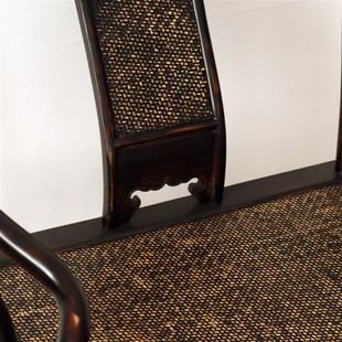 做旧藤面圈椅仿古太师椅茶椅围椅实木椅子靠背椅垂手扶手圈椅