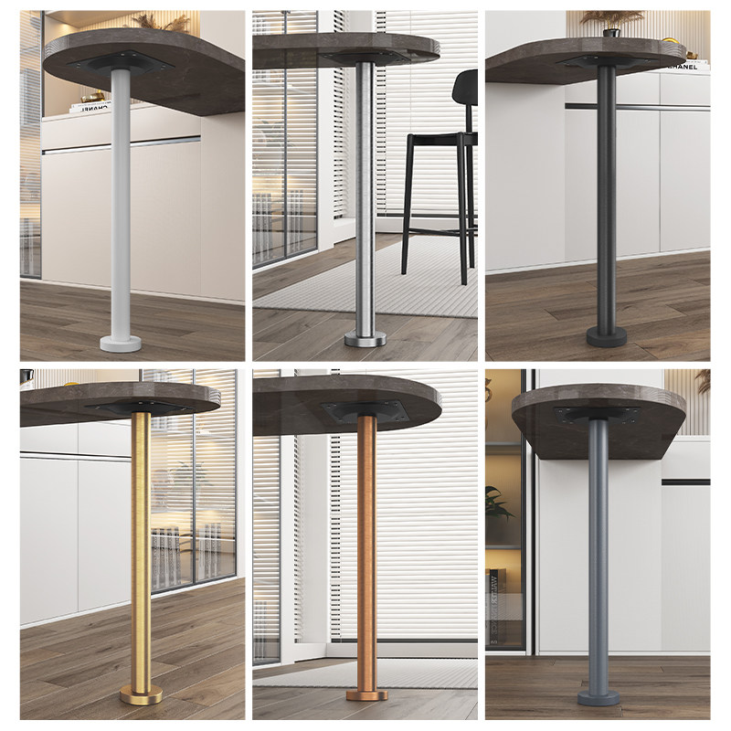 吧台脚支撑柱定制桌脚桌腿支架电脑整体橱柜家俱支撑脚金属腿