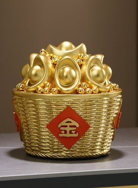 日进斗金聚宝盆招财猫财神爷家居装饰摆件客厅办公室乔迁厂家直销