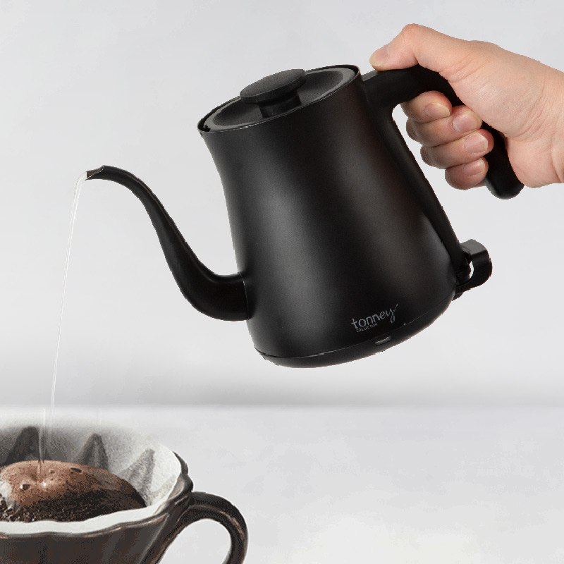 TONNEY电热水壶家用长嘴细口手冲壶烧水冲泡茶叶咖啡不锈钢水壶