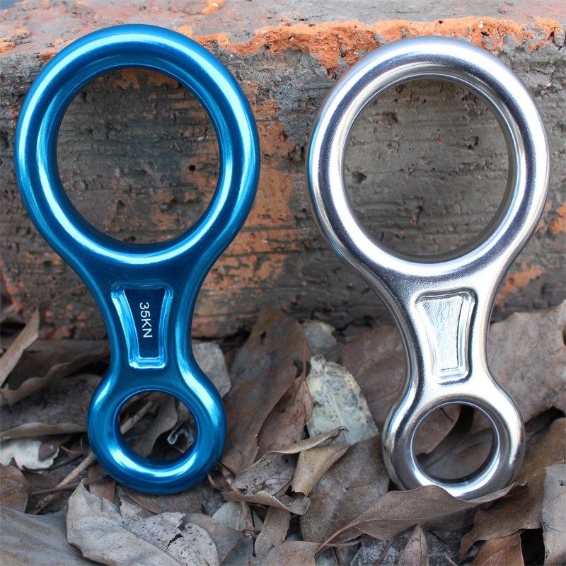 35KN下降器速降保护8字环八字环索降绳缓降器户外登山扣攀岩装备