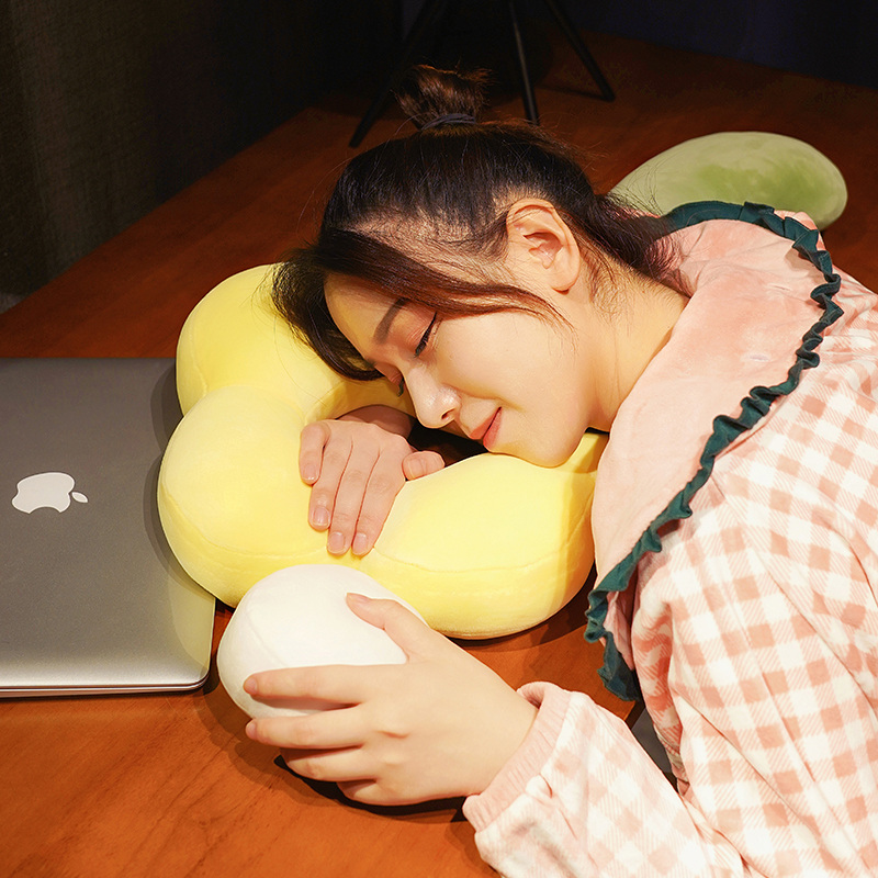 可爱太阳花朵大抱枕长条枕女生睡觉夹腿枕头床头靠垫卧室床上靠枕