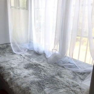 白色衣帽间地毯加厚卧室满铺少女床前地垫毛绒公房床边飘窗垫子