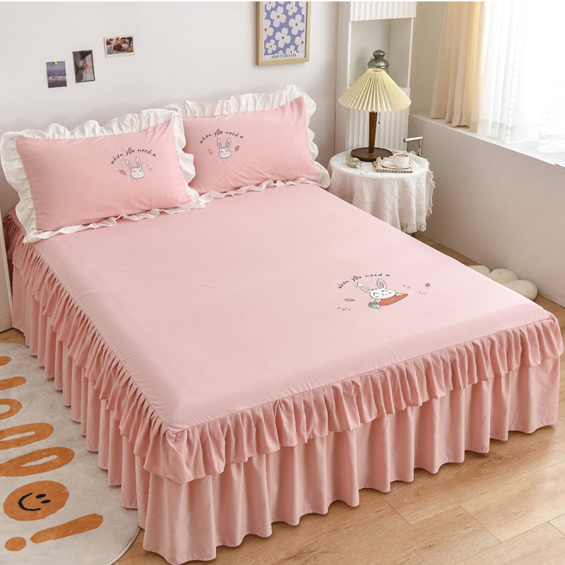 韩床裙式单件公风荷叶边床围裙罩保护卡通单人防滑床,床上用品,床裙,淘宝优惠券,粉丝福利购,淘宝优惠卷