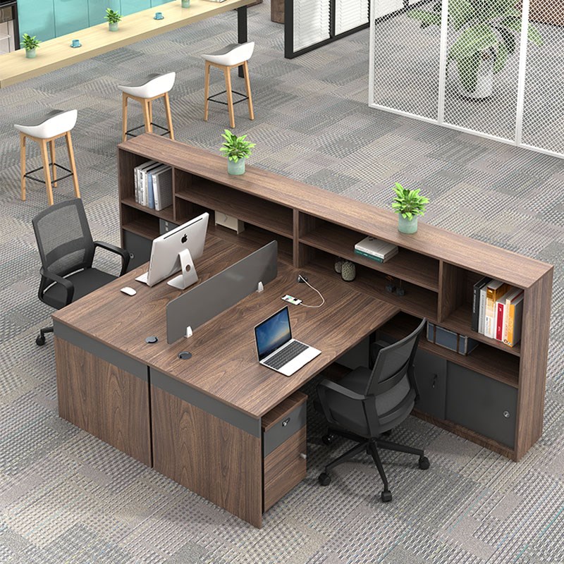 职员桌屏风隔断办公卡位四六人位员工桌办公室财务办公桌椅