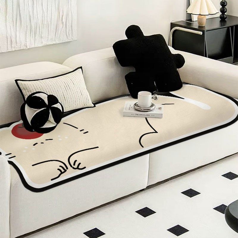 沙发垫四季通用新款卡通爱雪尼尔布艺防滑垫直排盖布巾,居家布艺,沙发垫,淘宝优惠券,粉丝福利购,淘宝优惠卷