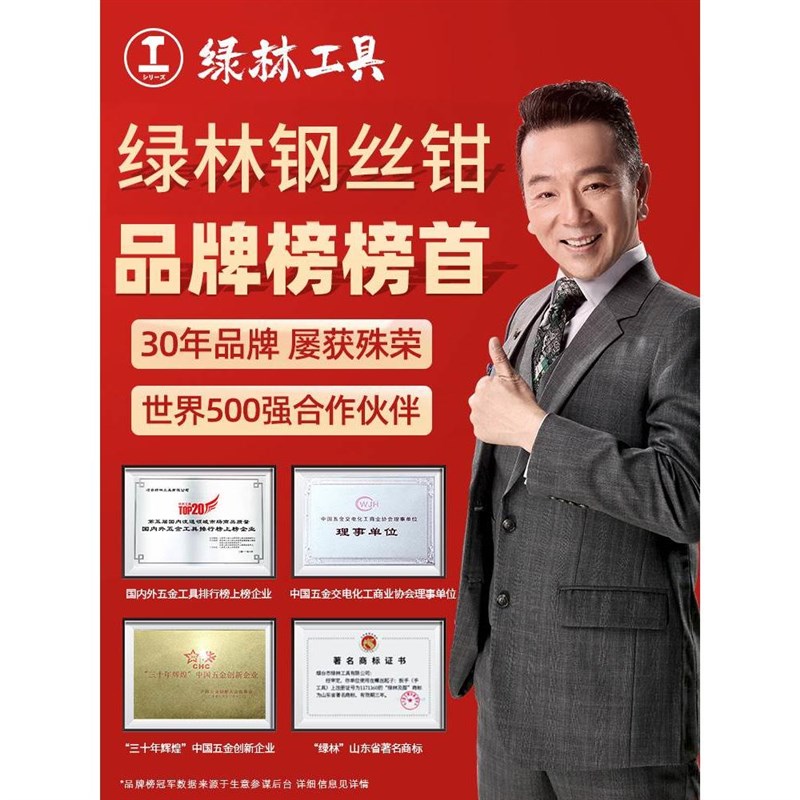 绿林老虎钳电工专用多功能万用工业级钢丝钳家用尖嘴工具大全钳子