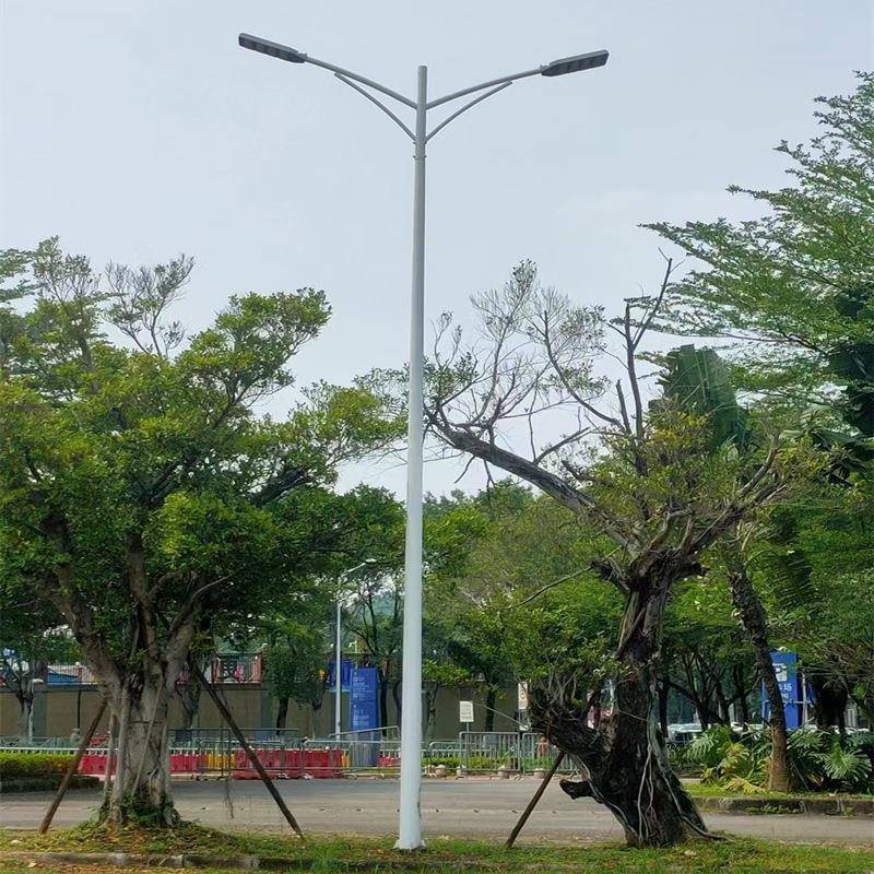 10米12米双臂路灯LED200瓦热镀锌路灯杆接电高低臂路灯定制