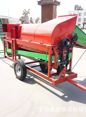 广东地区中型花生脱果机输送带传入可自动装袋有型号可选移动方便