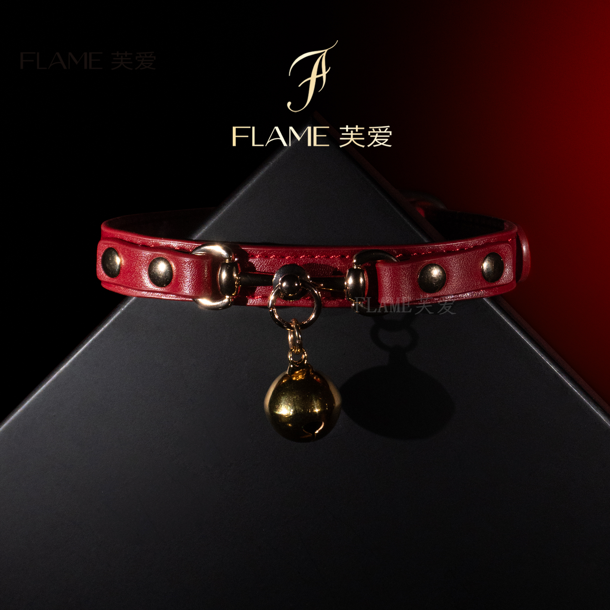 puppy真皮铃铛项圈m女颈带颈圈choker脖圈刻字情侣饰品