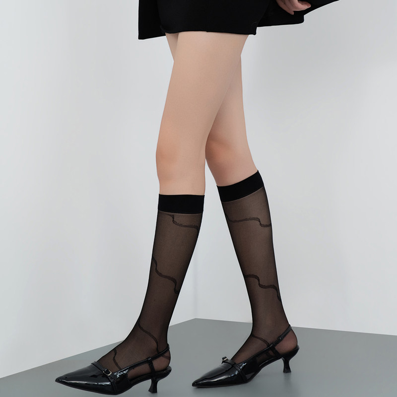 浪莎中筒丝袜女夏季超薄款中长款防滑防勾丝半截白黑色性感小腿袜,女士内衣/男士内衣/家居服,中筒袜,淘宝优惠券,粉丝福利购,淘宝优惠卷