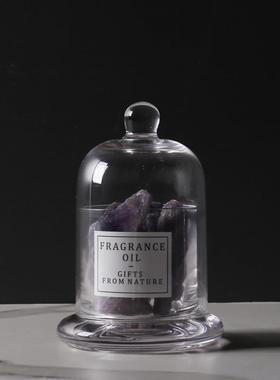 轻奢现代样板房洗手间浴缸旁水晶洗手液瓶香薰收纳托盘组合摆件