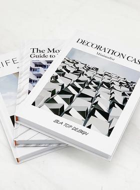 现代简约欧式轻奢精装家居类彷真书摆件样板房样品屋展示中心书房