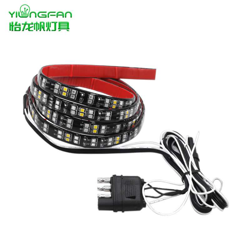 256LED双排皮卡车刹车转向尾灯条 4PIN端子滴胶汽车尾灯