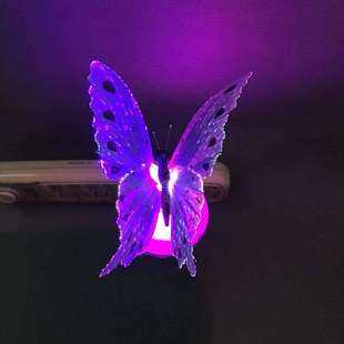 发光夜灯量大另议美规欧规 蝴蝶灯 创意LED小夜灯 彩蝶谷光控灯