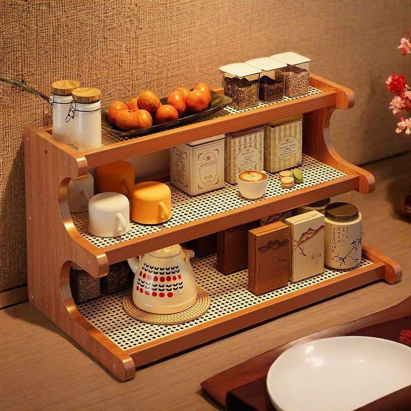 置物架杯架家用厨房餐桌台面上茶杯茶具摆放收纳架子多功能储物架