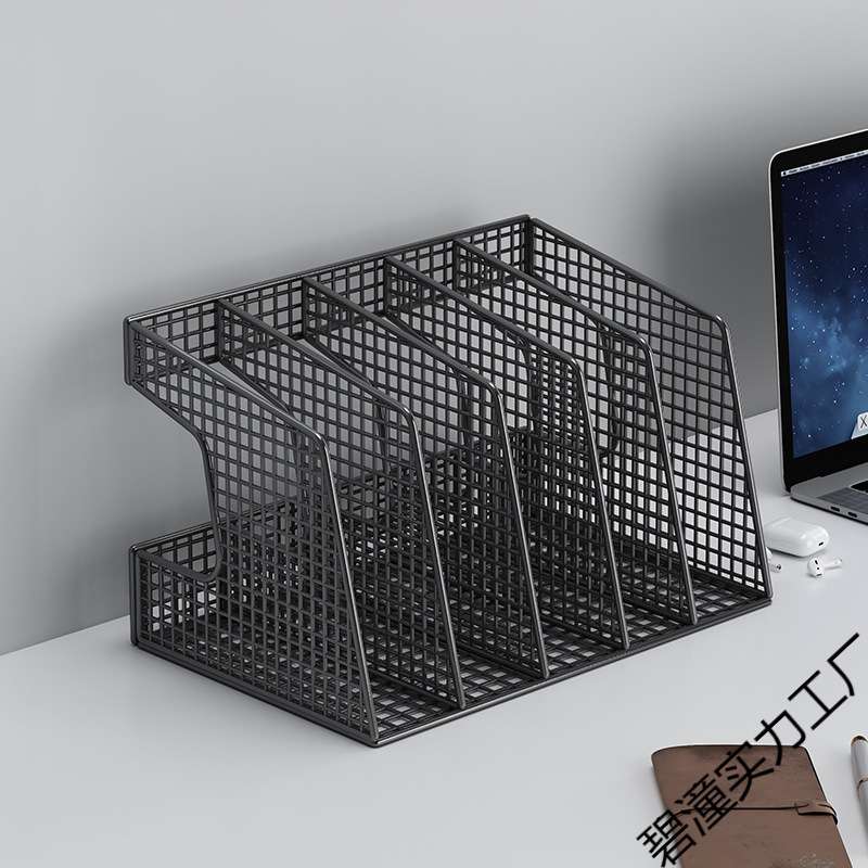 金属文件架办公桌文件框文件夹文件办公用品大全收纳架桌面书架置