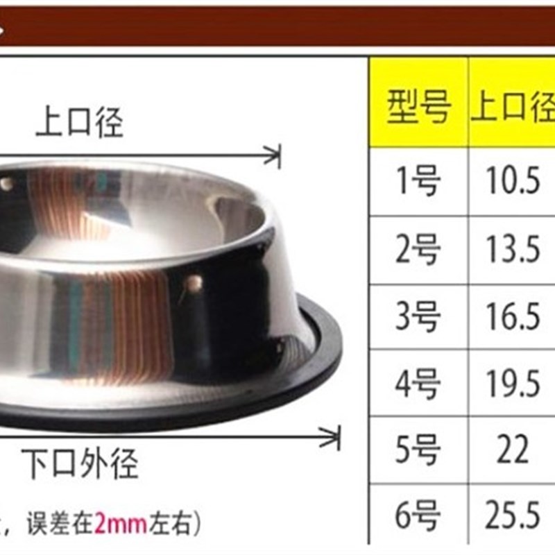 法斗狗盆狗碗大号不锈钢食盆饭盆小型中大型犬防滑防打翻宠物用品