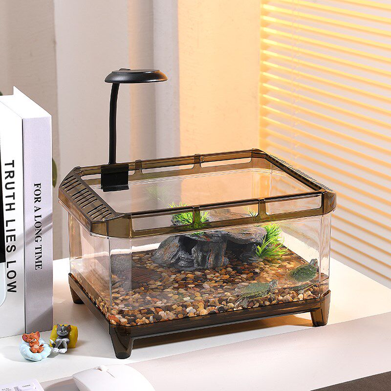 乌龟饲养缸家用鱼缸客厅小型养乌龟专用箱生态造景晒爬台桌面龟缸