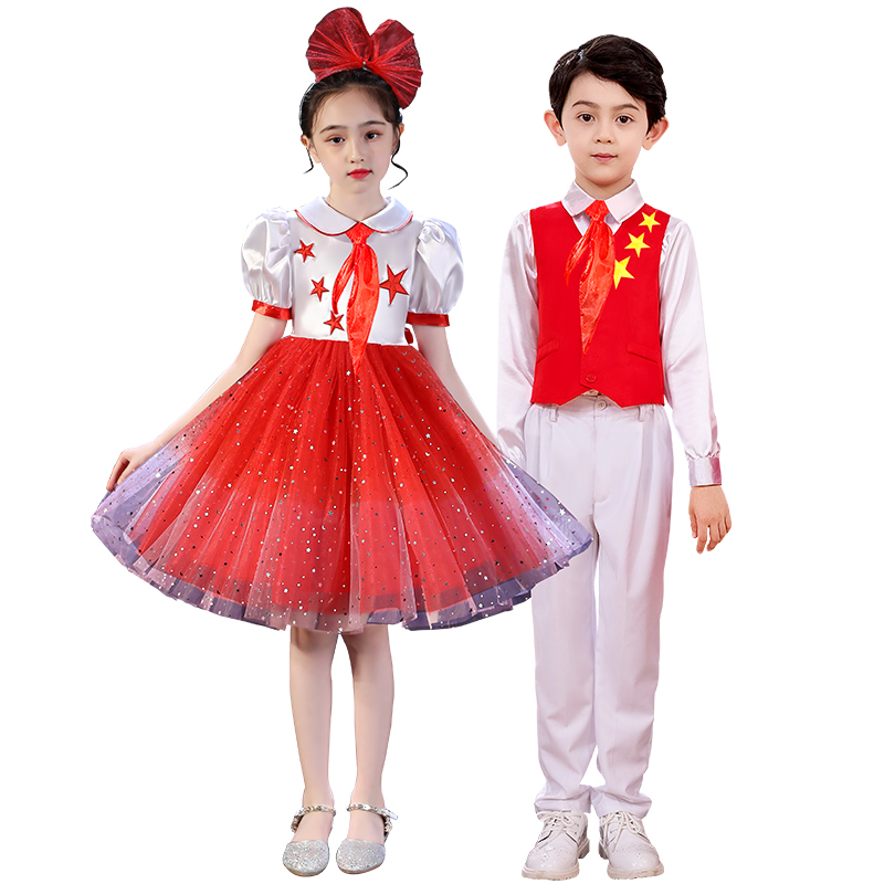 元旦儿童大合唱团比赛演出服中小学生男女童舞蹈诗歌朗诵表演服装