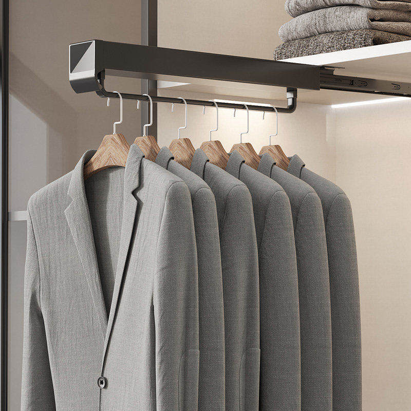 衣柜抽拉式挂衣杆柜内伸缩衣架裤架竖纵向横杆浅柜顶装挂衣器衣通,基础建材,衣杆,淘宝优惠券,粉丝福利购,淘宝优惠卷