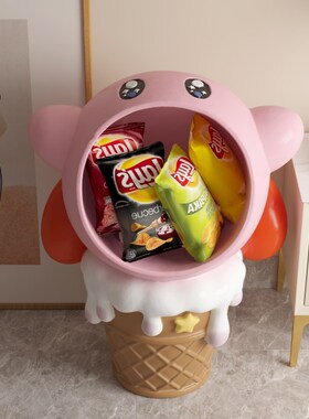 星之卡比零食架收纳置物架客厅女孩可爱礼物落地大容量摆件装饰品