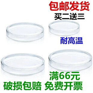 加厚耐高温玻璃培养皿60mm,75mm,90mm,100mm 玻璃平皿 高透明包邮