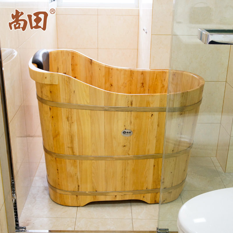 尚田香柏木泡澡木桶沐浴桶实木浴缸洗澡深桶家用浴盆圆形贵妃2型