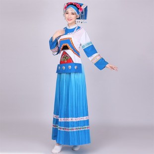 布依衣族服装女贵州少数民族服装演出服布依族百褶裙舞台演出服装