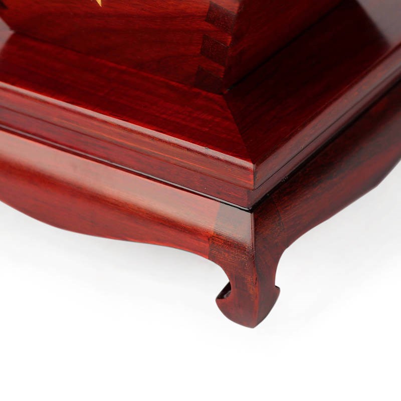 小雕匠生日礼物实木米斗木斗日进斗金木雕摆件仿古木质升禄带底座