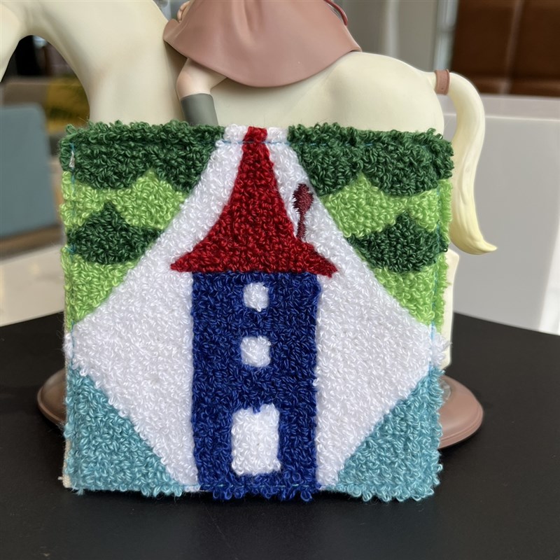 出口可爱姆明亚美毛巾圈面料厚实杯垫咖啡杯垫水杯垫